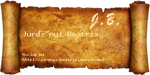 Jurányi Beatrix névjegykártya