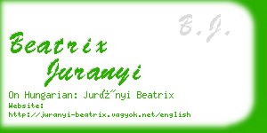 beatrix juranyi business card